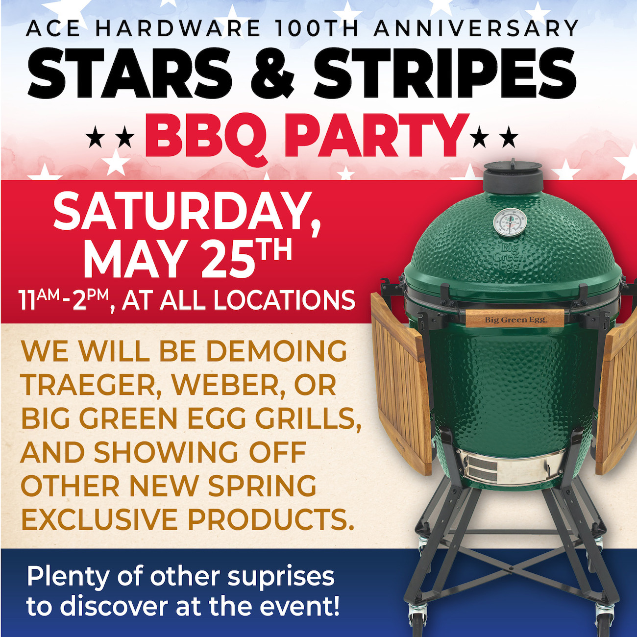 Stars and Stripes BBQ Party - Cotton's Ace Hardware Store